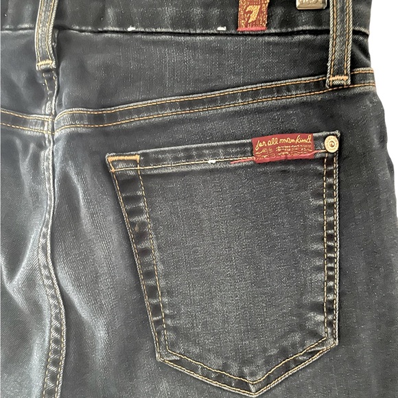 7 for All Mankind | Bair Denim Ankle Skinny in Black~SZ 25 - Picture 5 of 7